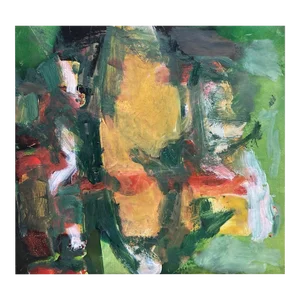 Contemporary Abstract Oil on Paper Painting "Untitled 2310" by Fieroza Doorsen
