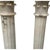 Fine Pair of Vintage Italian Neoclassical Alabaster Column Table Lamps with Laurel Wreath Finials c. Made in Italy...