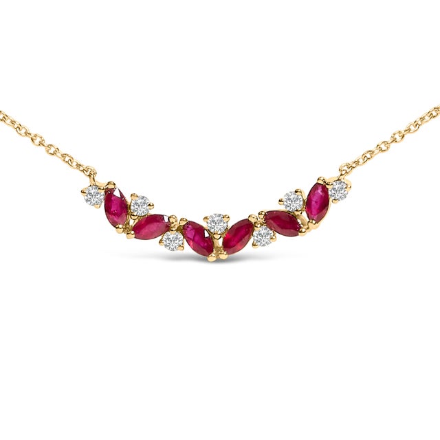 Discover elegance with each glance at this radiant 18-inch necklace, a symphony of natural brilliance and artisanal charm....