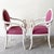 Postmodern 1980s Postmodern Casa Bique Swan Dining Chairs | Set of 6 in Ivory & Raspberry Pink For Sale - Image 3 of 11