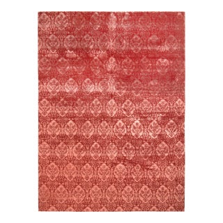 Rug & Kilim’s European Style Rug in Red Pink Floral Pattern For Sale