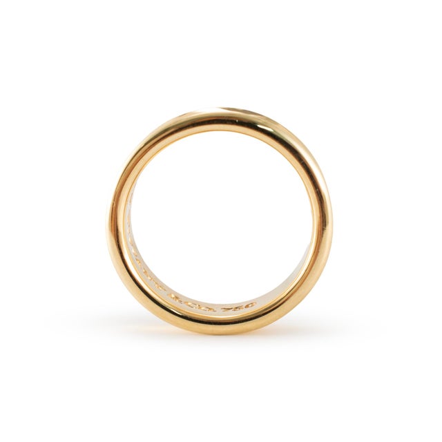 Early 21st Century Vintage Tiffany & Co. 1837 Medium Model 18k Yellow Gold Concave Band Ring, Size 6.5 For Sale - Image 5 of 8