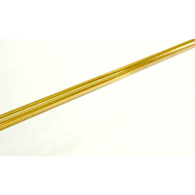 Italian Mid-Century Modern Cast Metal & Brass Base Glass Rectangle Coffee Table For Sale - Image 13 of 14