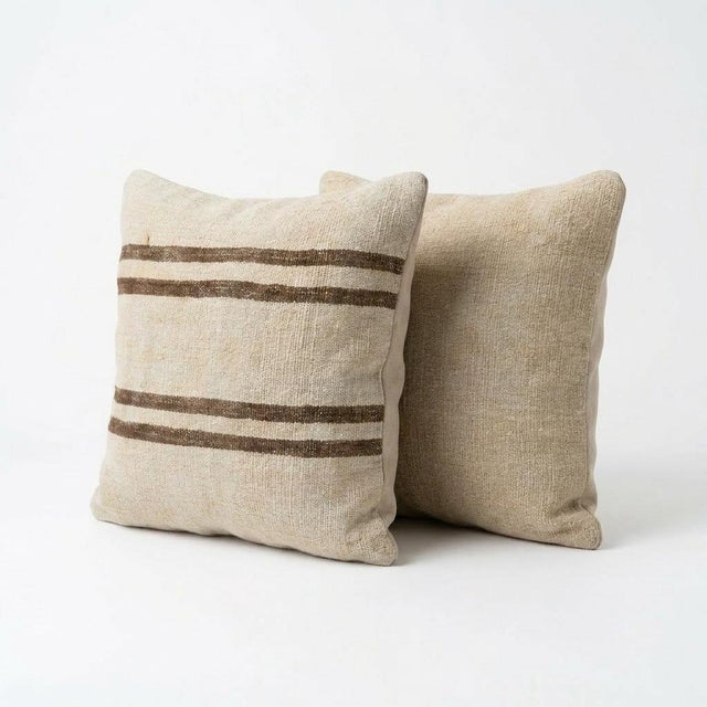 This beautiful 16'' X 16'' pillow cover set was made from authentic Turkish Kilim pieces. Bright colors of wool adorn the...