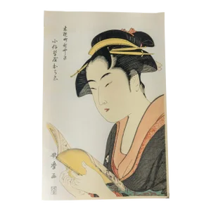 Early 20th Century Japanese Woodblock Print After Kitagawa Utamaro