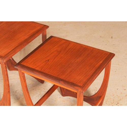 Wood Mid-Century Astro Nesting Tables in Teak from G-Plan, 1960s, Set of 3 For Sale - Image 7 of 13