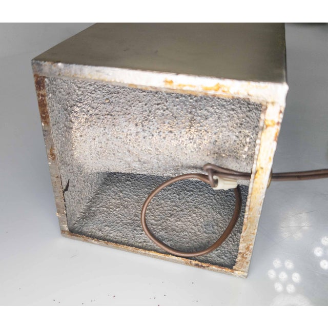 Mid-Century Modern Walnut and Gilt Metal Table Lamp For Sale - Image 10 of 10