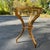 1980s Arteriors Modern Gold Leaf Finished Cinched Waist Side Table For Sale - Image 9 of 12