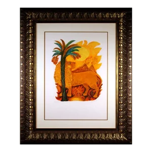Late 20th Century Judith Bledsoe Leo Zodiac Contemporary Modern Lithograph 190/250 Framed