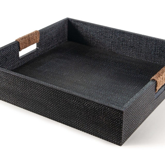 Regina Andrew Logia Square Tray Large in Grey For Sale - Image 4 of 5
