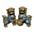 Pair of Vintage Cloisonné Enamel Guardian Lions – Gilt Bronze Wealth Foo Dogs For Sale