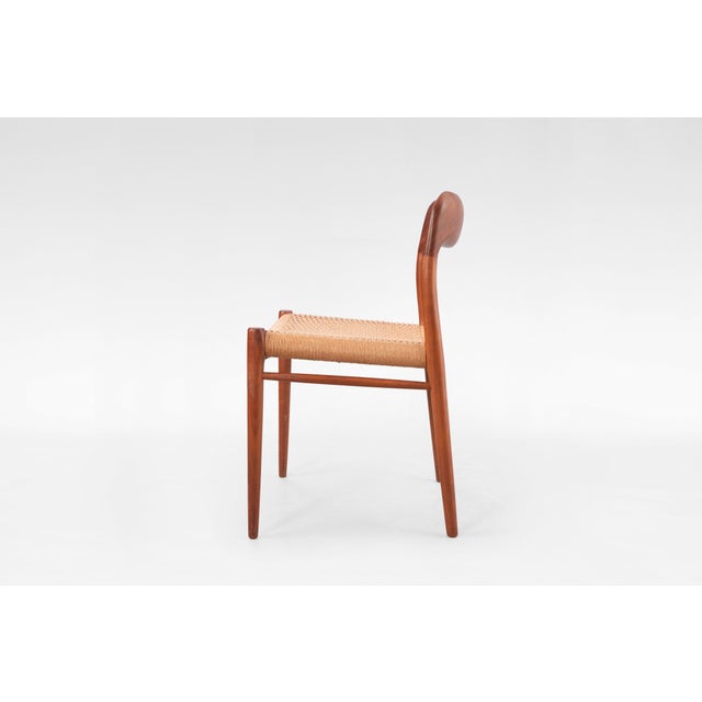 Model 75 Dining Chairs by Niels Otto Møller for J.L. Møller Mobelfabrik, Denmark, 1960s, Set of 4 For Sale - Image 4 of 8
