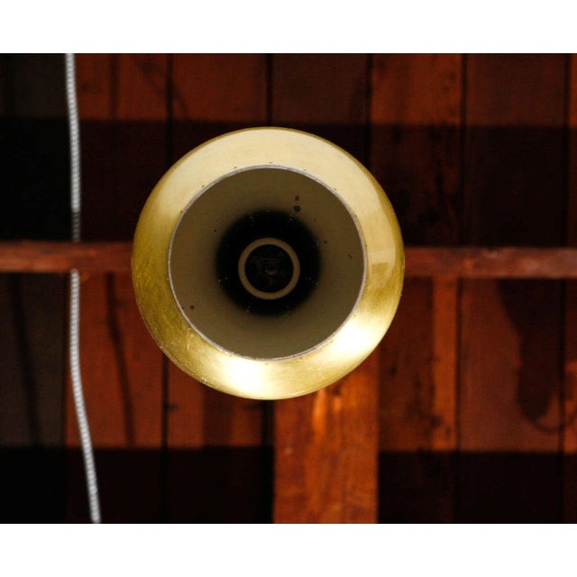 Metal 1950s Paavo Tynell Satin Brass Pendant For Sale - Image 7 of 8