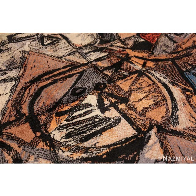 Nazmiyal Collection Vintage Scandinavian Corneille Art Rug For Sale - Image 9 of 11