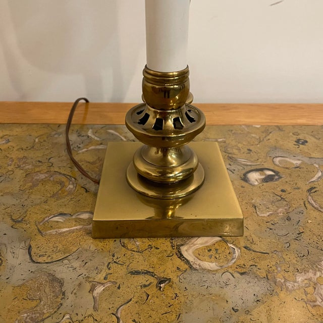 Mid-Century Modern 1970s Mid-Century Modern Brass Stiffel Table Lamp For Sale - Image 3 of 9