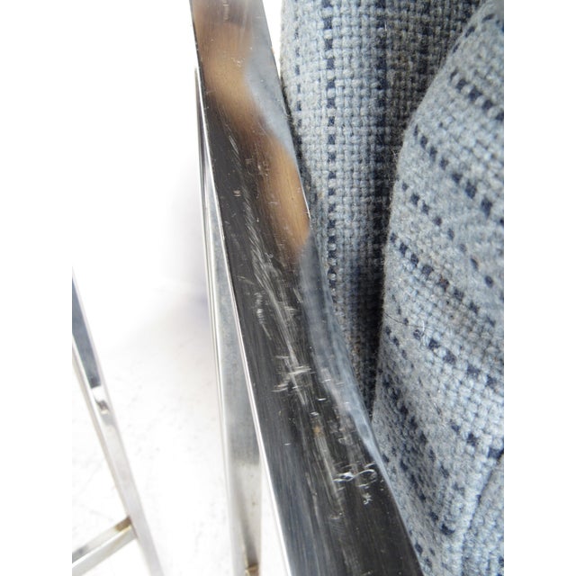 1970s Pair of Mid-Century Modern Chrome Lounge Chairs - 2 Pieces For Sale - Image 12 of 12