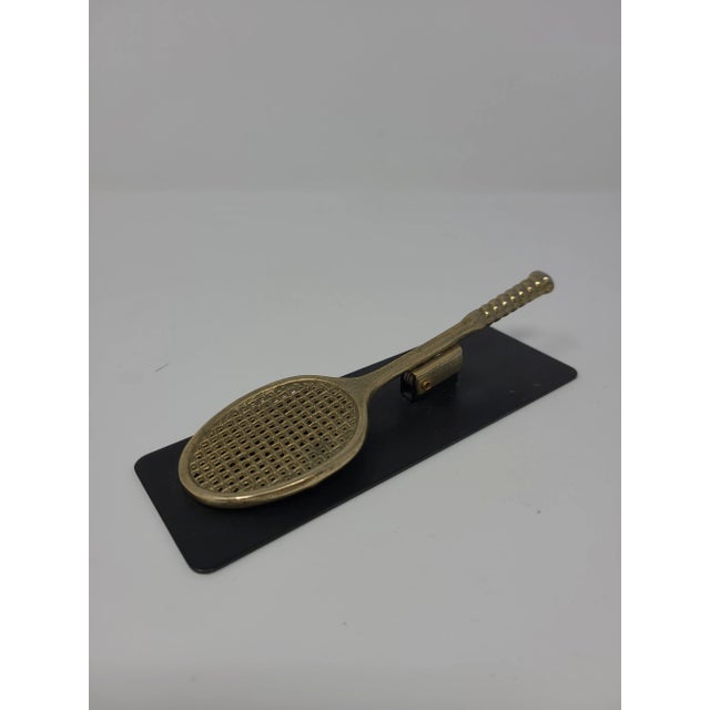 Vintage 80s Brass Tennis Racket Clip For Sale - Image 11 of 11