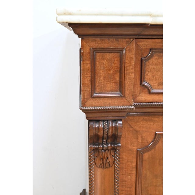 Brown Early 19th Century Mahogany Buffet with Writing Desk For Sale - Image 8 of 18