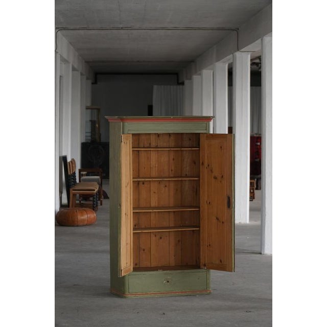 Antique Danish Painted Cabinet with Floral Motifs, 1800s For Sale - Image 12 of 18