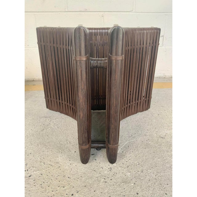 Baker Furniture Company Baker McGuire Organic Modern Brown Rattan Cocktail Table Bases - a Pair For Sale - Image 4 of 7