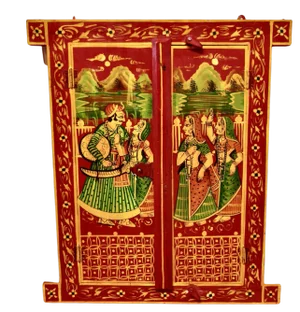 Miniature Indian Folk Art Shutters, 1890s