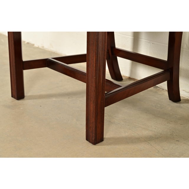 Councill Craftsmen Georgian Carved Mahogany Side Chairs or Dining Chairs, Pair For Sale - Image 10 of 14