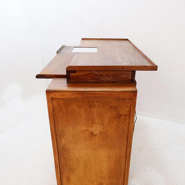 Watchmaker's Workbench with Illuminated Glass Top from Auxilia, 1930s For Sale - Image 13 of 16