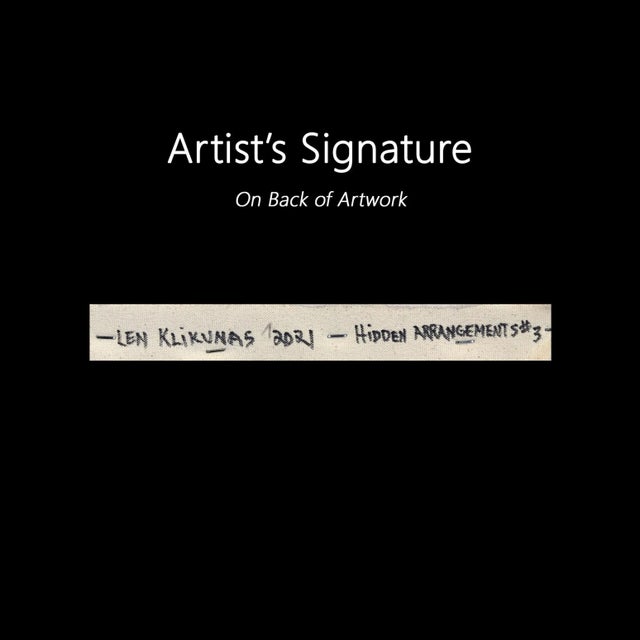 "Hidden Arrangements #3" Contemporary Abstract Mixed-Media Painting by Len Klikunas For Sale - Image 9 of 9