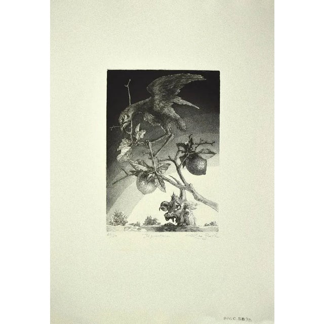 The Guardian is an original Contemporary artwork realized in the 1980s by the italian artist Leo Guida. Original Etching...