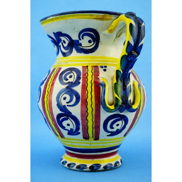 Antique Ceramic Jug Vase with a Two-Headed Eagle, Pesaro, Italy For Sale - Image 11 of 18