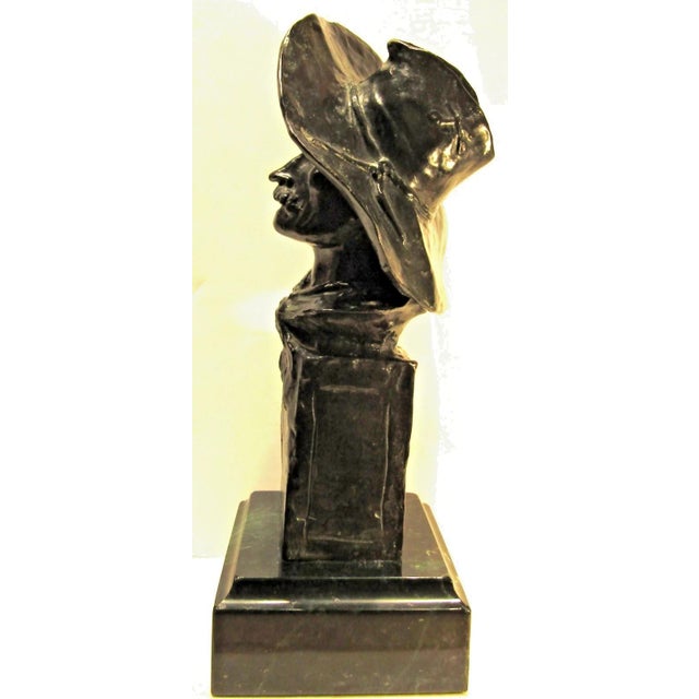 1980s Bronze Bust of the Sergeant After Frederick Remington, American, 1861-1909 For Sale In Miami - Image 6 of 14