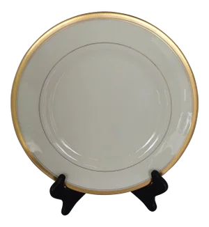China Gold Rim & Ivory Charger/Dinner Plate