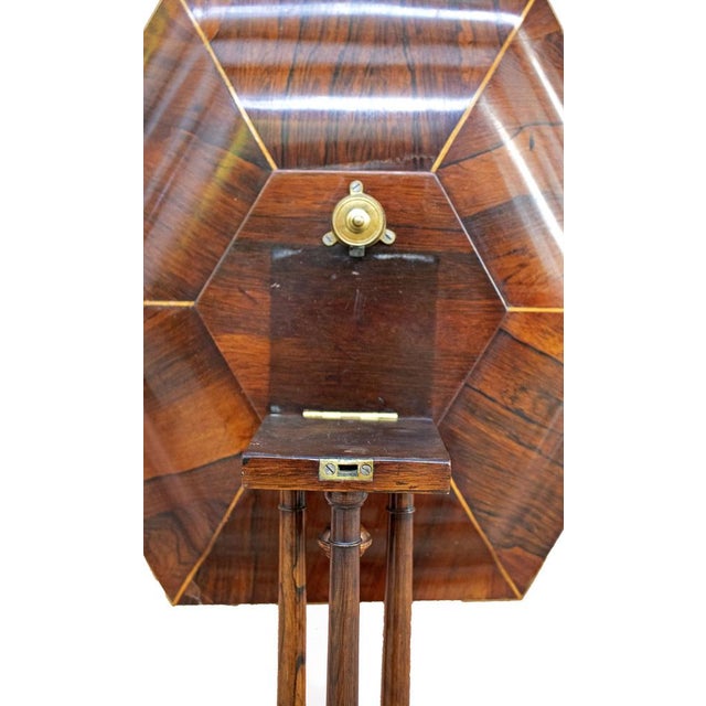 Brown Antique Inlaid Gueridon, 1890s For Sale - Image 8 of 9