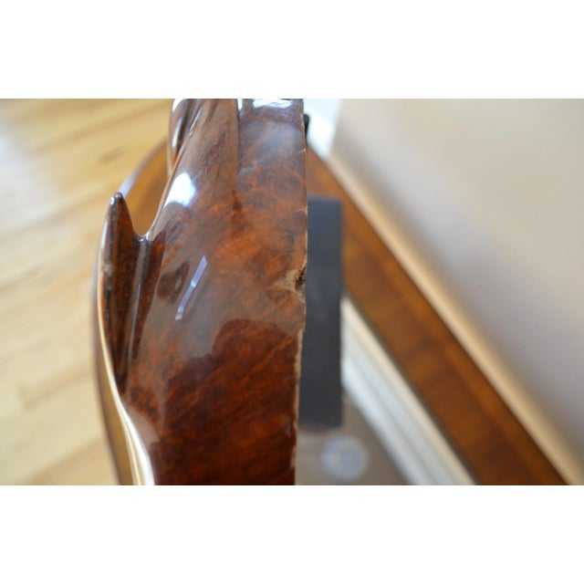 Art Deco Burlwood Carved Panther Signed by Artist For Sale - Image 3 of 6