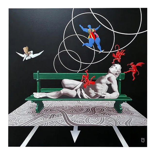 Pierre Jacob, Saget Pop Portrait, 2020, Acrylic Paint on Canvas For Sale