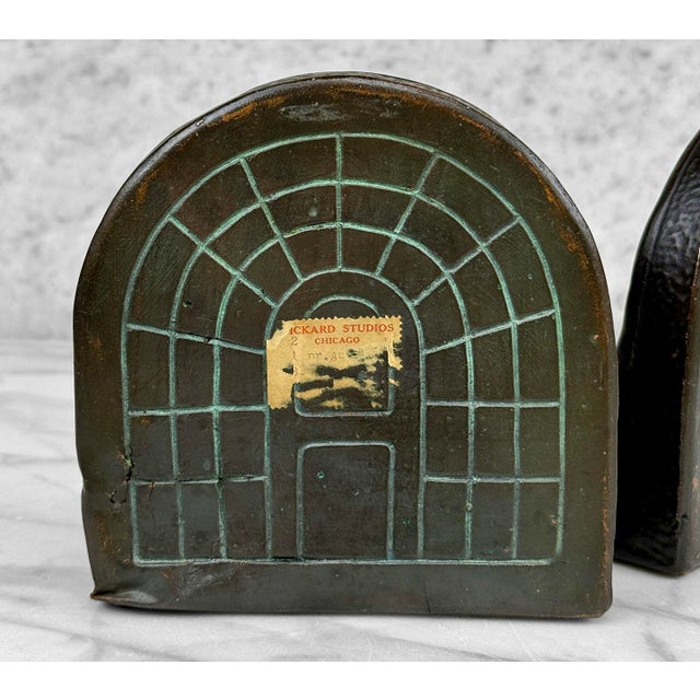 Antique Arts & Crafts Hammered Copper Library Bookends - a Pair For Sale - Image 9 of 10