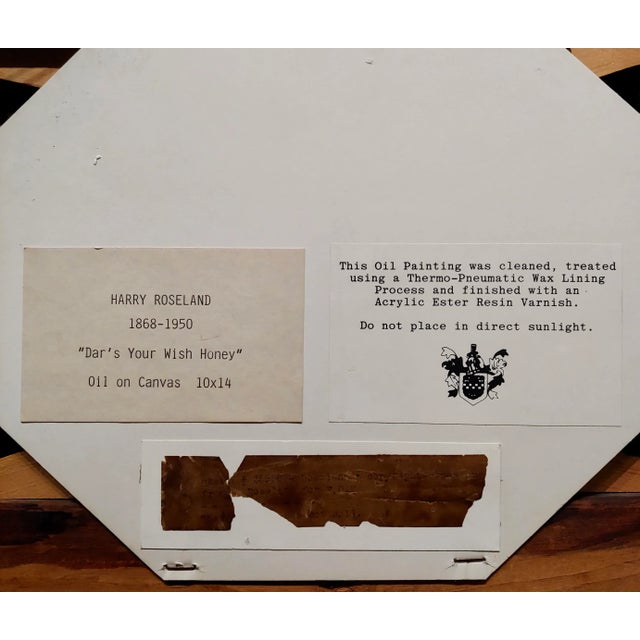 Harry Roseland -The Fortune Teller Reading the Tea Leaves-Oil Painting For Sale - Image 12 of 13