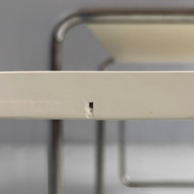 Italian Modern Laccio Coffee Tables in White Laminate attributed to Marcel Breuer for Gavina, 1970s, Set of 2 For Sale - Image 9 of 16