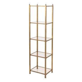 Late 20th Century Modern Five-Tier Brass Etagere For Sale