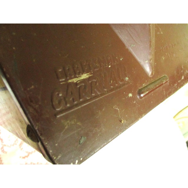 Vintage Craftsman Carryall Metal Tool Caddy Trug Basket Toolbox For Sale - Image 10 of 10