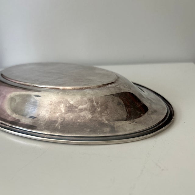 Gorham Vintage Gorham Silver-Plated Oval Serving Platter For Sale - Image 4 of 4