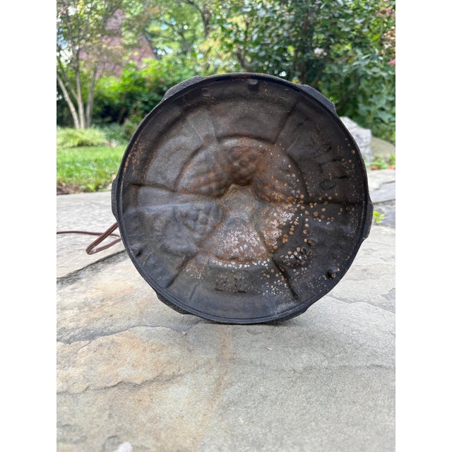 Bronze 1920s Art Nouveau Antique American Stained Glass Lamp For Sale - Image 8 of 10