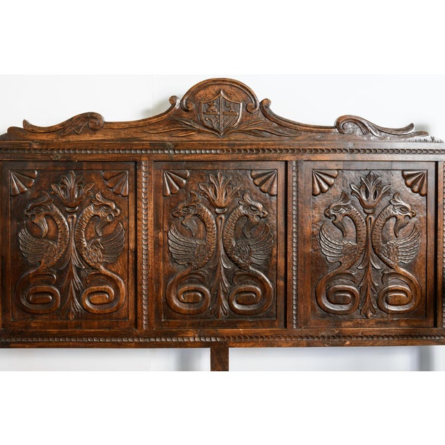 Traditional Carved European Hall Bench For Sale - Image 3 of 8