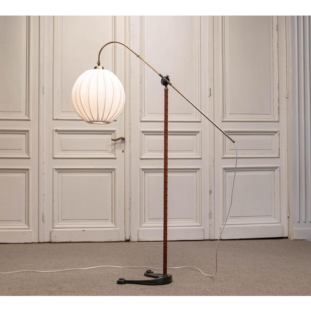 Vintage Brass Water Pump Floor Lamp from Fog & Mørup, 1940s For Sale - Image 9 of 13