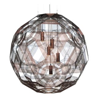Galvanized Iron Wire Pendant, Black - Zattelite 10 by Schema for Oggetti For Sale