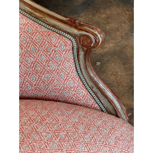 19th Century Italian Painted Bergère For Sale - Image 6 of 9