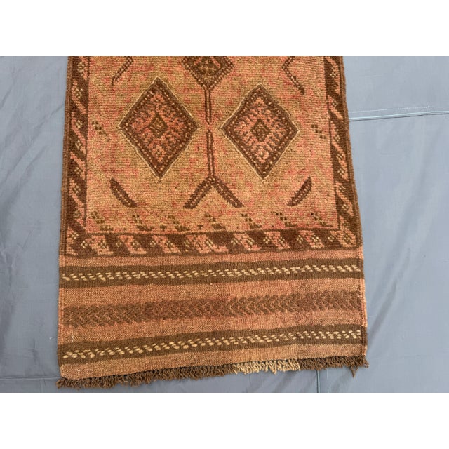 Vintage Afghan Hand-Knotted Mishwani Flatweave Kilim Runner Rug, For Sale - Image 4 of 12