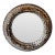 Vintage Silver& Gilt Carved Large Round Wall Mirror For Sale