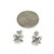 2010s Diamond Stud Earrings 14k Gold "X" 0.10 TCW Certified For Sale - Image 5 of 6