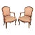 Antique French Louis XV Style Fauteuil Armchairs - A Pair For Sale